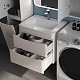 Style Line Тумба с раковиной Бергамо Мини 60 подвесная Люкс Plus антискрейтч карамель матовая – фотография-11